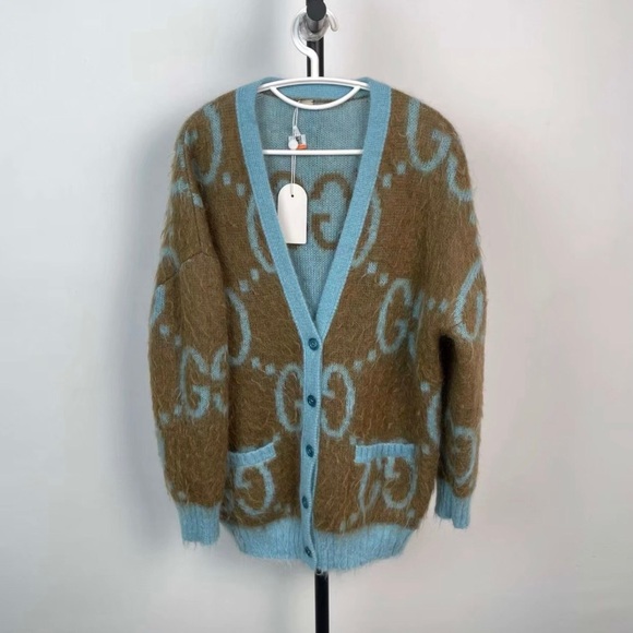 Gucci Women's Cardigan in Blue and Brown